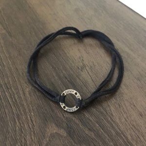 Black choker with Silver Circle
